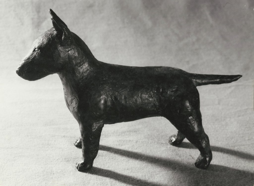 Bullterrier-Bronzeguß-Roland-Vogel