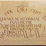 Schrifttafel-Sandstein